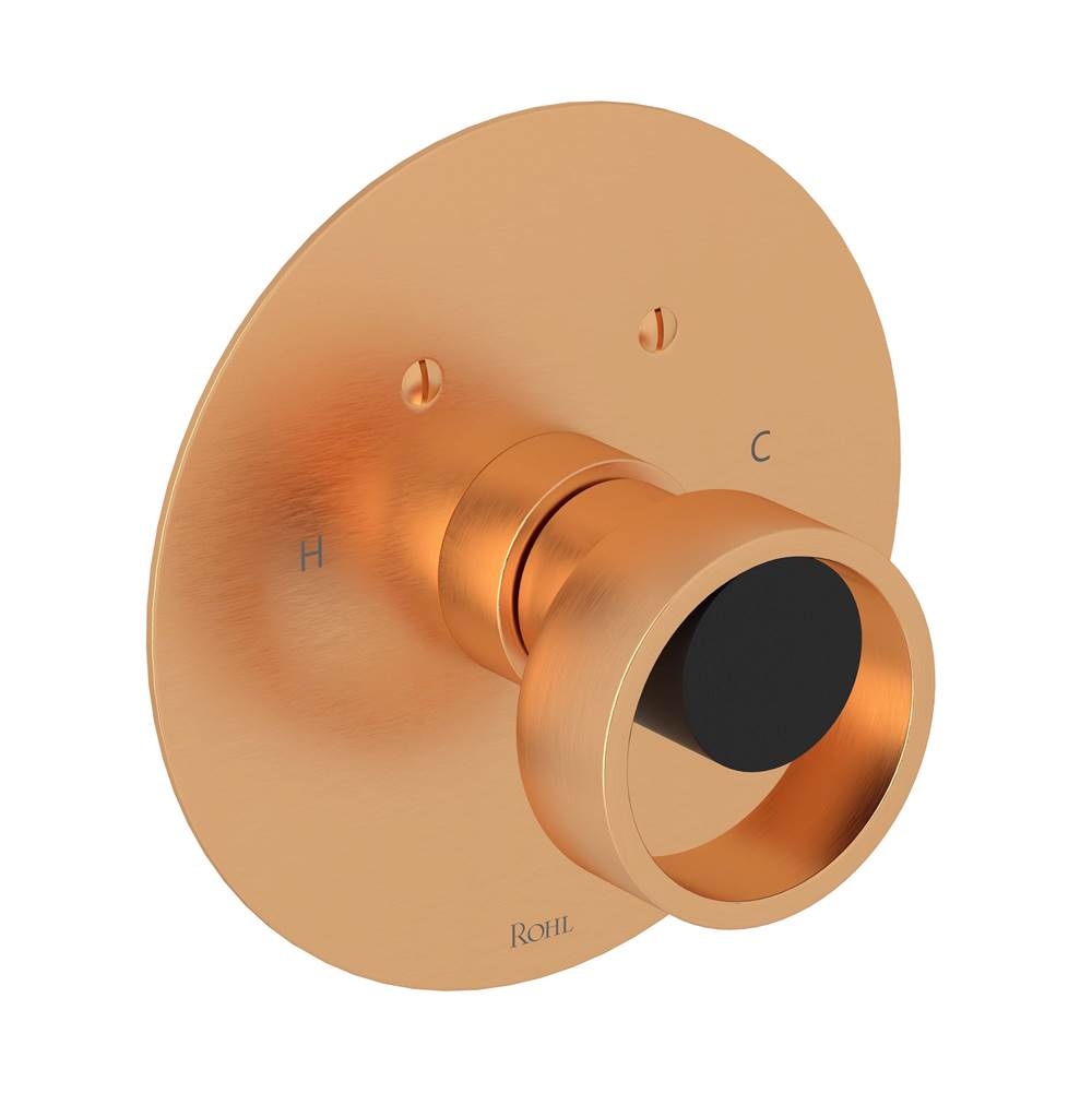ROHL EC13W1IWSGB Eclissi 3/4" Thermostatic Trim Without Volume Control In Satin Gold/Matte Black