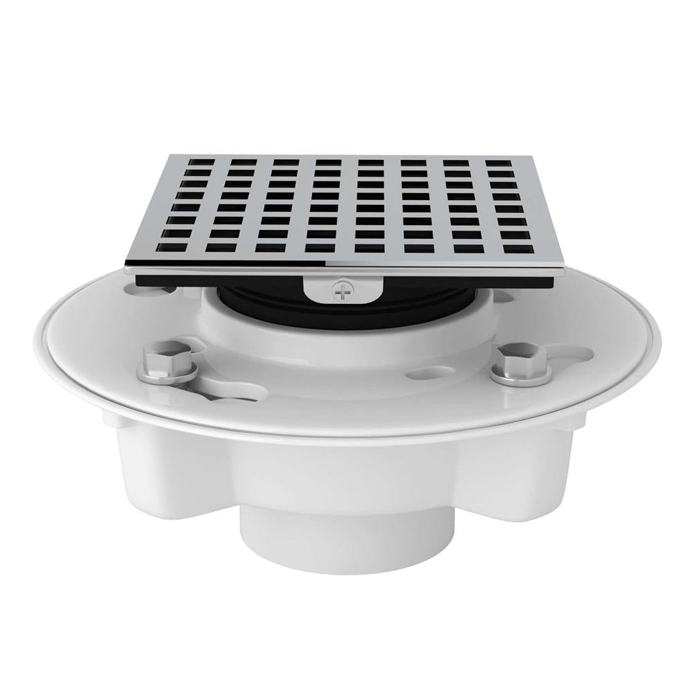 ROHL SDPVC2/3-3143APC PVC 2" X 3" Drain Kit With 3143 Matrix Decorative Cover In Polished Chrome