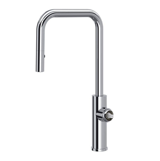 ROHL EC56D1APC Eclissi Pull-Down Kitchen Faucet With U-Spout - Less Handle In Polished Chrome