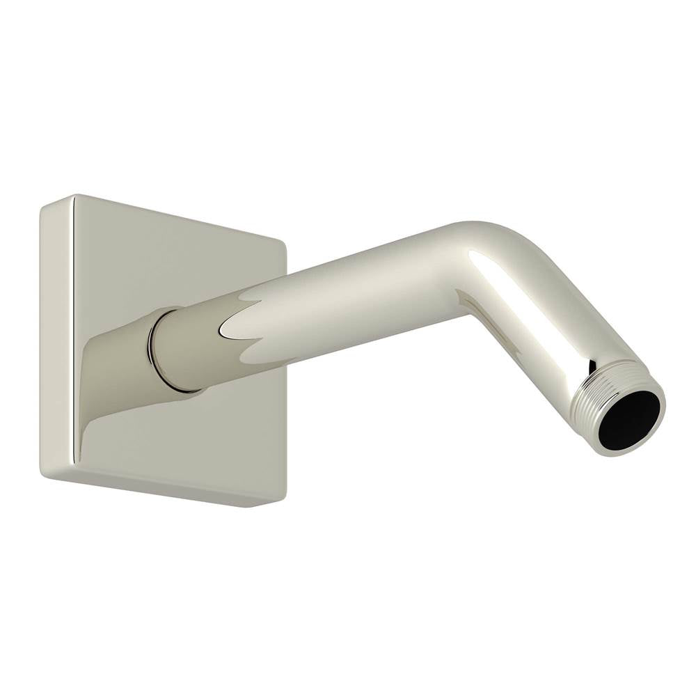 ROHL 1442/6PN 7" Reach Wall Mount Shower Arm With Square Escutcheon In Polished Nickel