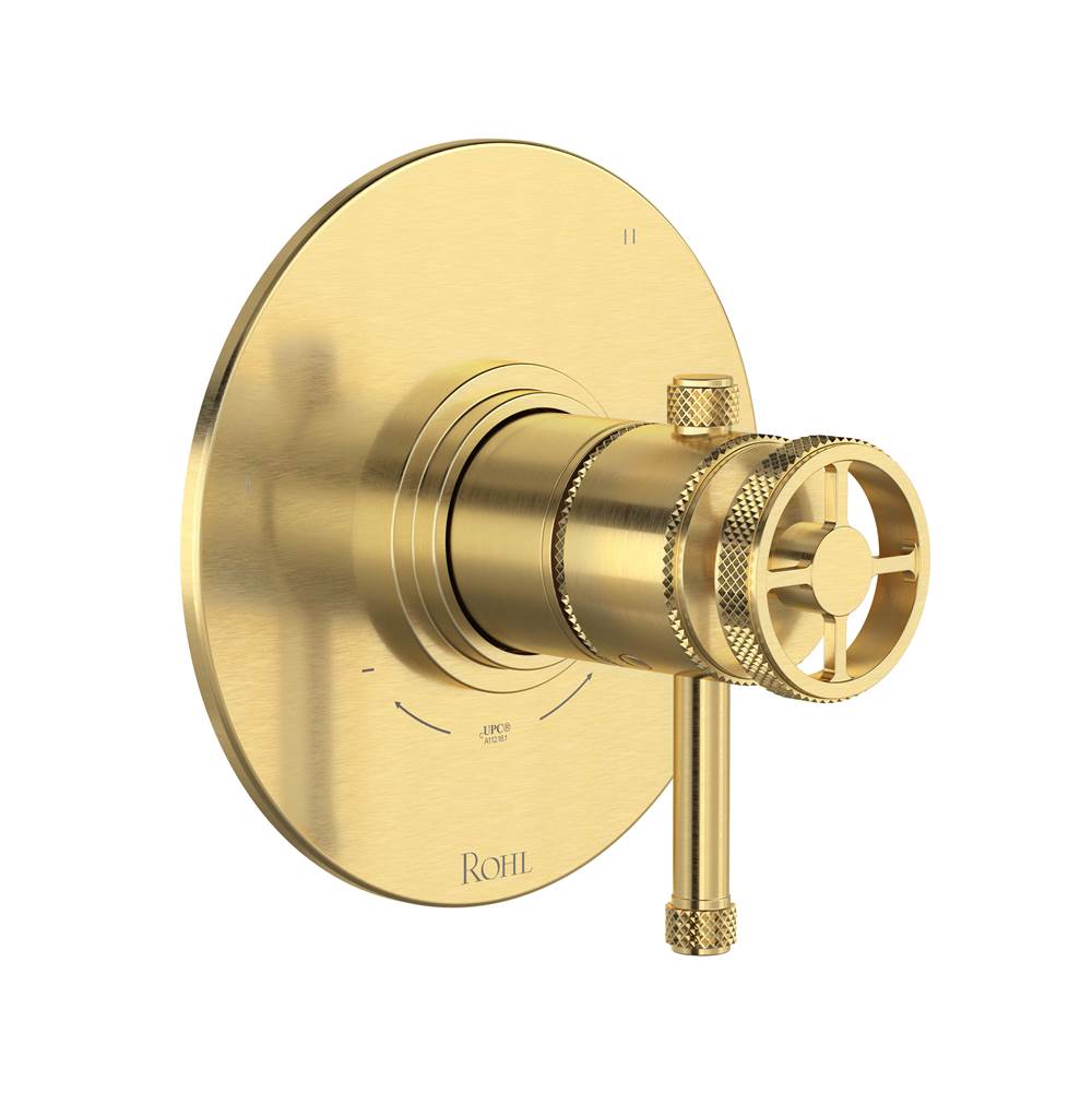ROHL TCP45W1ILSUB Campo 1/2" Therm & Pressure Balance Trim with 5 Functions (Shared) In Satin Unlacquered Brass