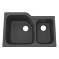 ROHL 6337-04 Allia 33" Fireclay 2 Bowl Undermount Kitchen Sink In Satin Grey