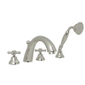 ROHL A2764XMPN Verona 4-Hole Deck Mount Tub Filler In Polished Nickel