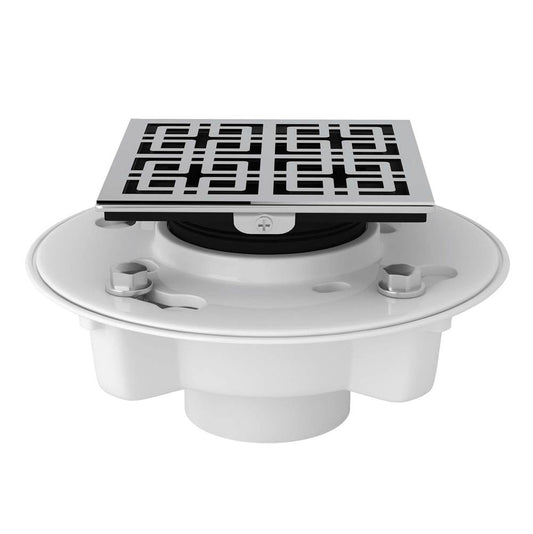 ROHL SDPVC2/3-3142APC PVC 2" X 3" Drain Kit With 3142 Weave Decorative Cover In Polished Chrome