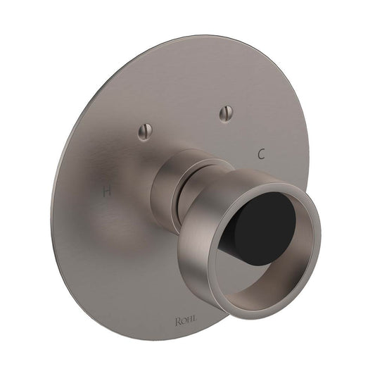 ROHL EC13W1IWSNB Eclissi 3/4" Thermostatic Trim Without Volume Control In Satin Nickel/Matte Black