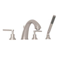 ROHL A1264LMSTN Lombardia 4-Hole Deck Mount Tub Filler In Satin Nickel