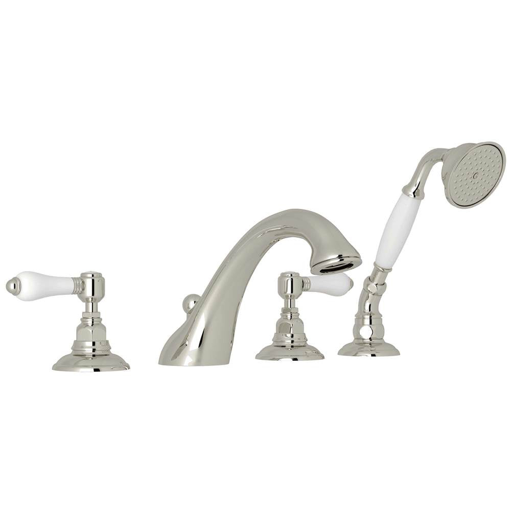 ROHL A1464LPPN Viaggio 4-Hole Deck Mount Tub Filler In Polished Nickel