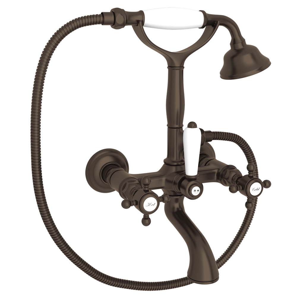 ROHL A1401XMTCB Exposed Wall Mount Tub Filler In Tuscan Brass