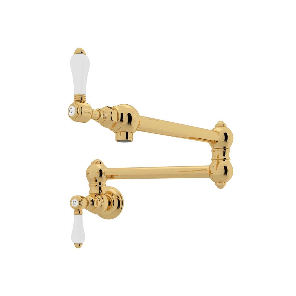 ROHL A1451LPULB-2 Pot Filler In Unlacquered Brass