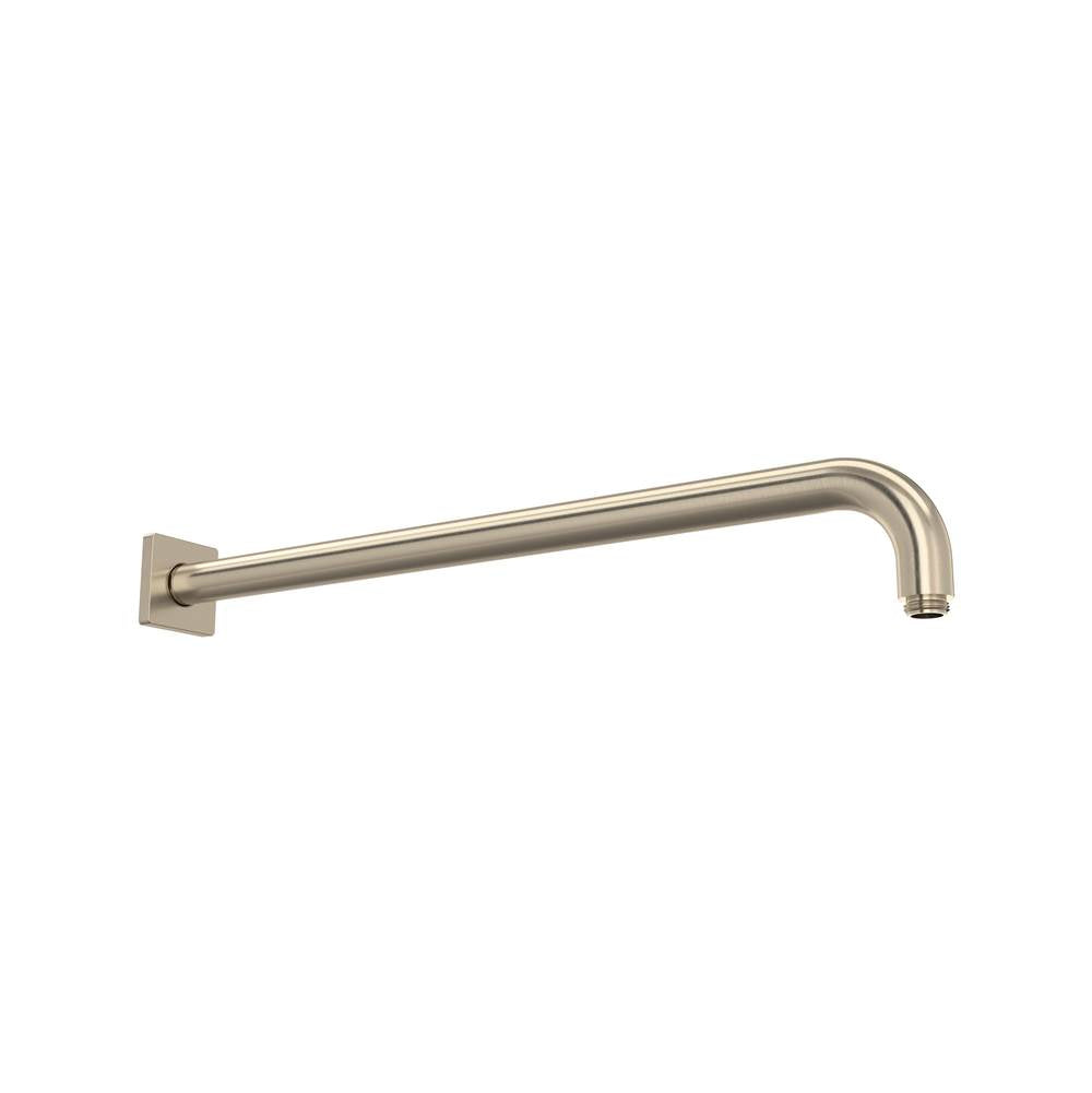 ROHL 200227SASTN 20" Reach Wall Mount Shower Arm With Square Escutcheon In Satin Nickel