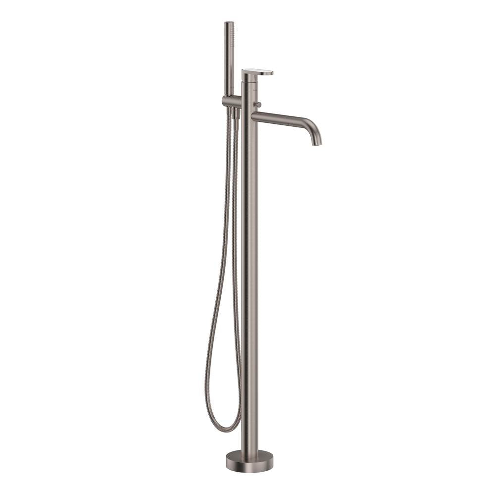 ROHL MI05F1BLSTN Miscelo Single Hole Floor Mount Tub Filler Trim In Satin Nickel