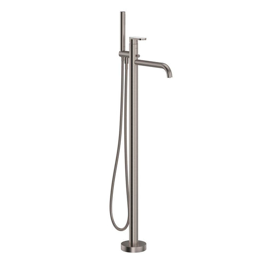 ROHL MI05F1BLSTN Miscelo Single Hole Floor Mount Tub Filler Trim In Satin Nickel