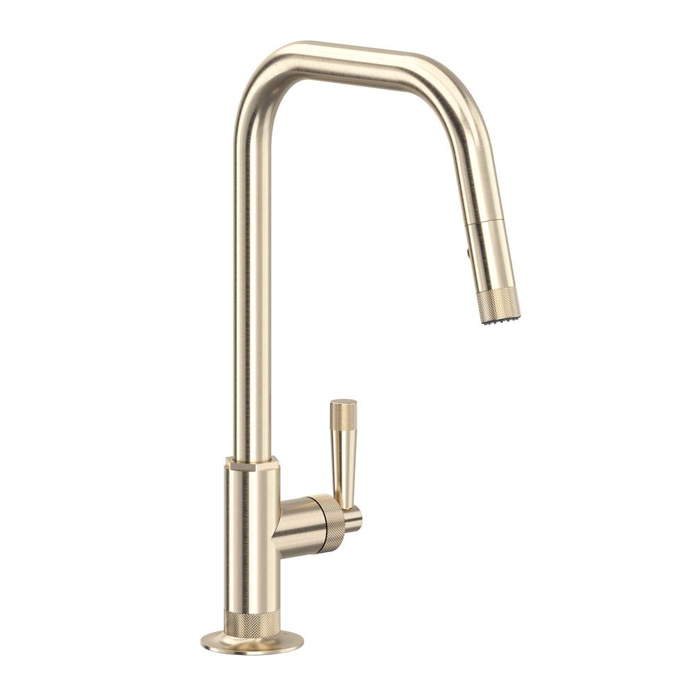 ROHL MB7956LMSTN Graceline Pull-Down Kitchen Faucet With U-Spout In Satin Nickel