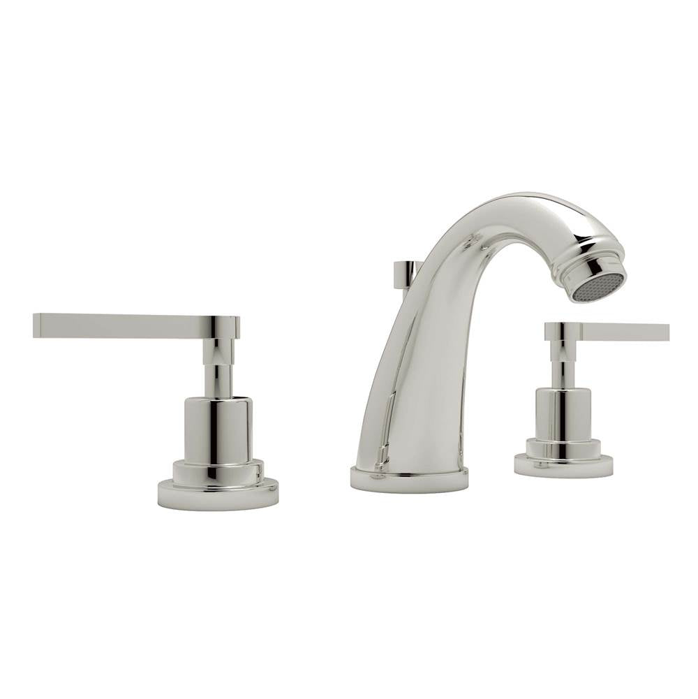 ROHL A1208LMPN-2 Lombardia Widespread Lavatory Faucet With C-Spout In Polished Nickel