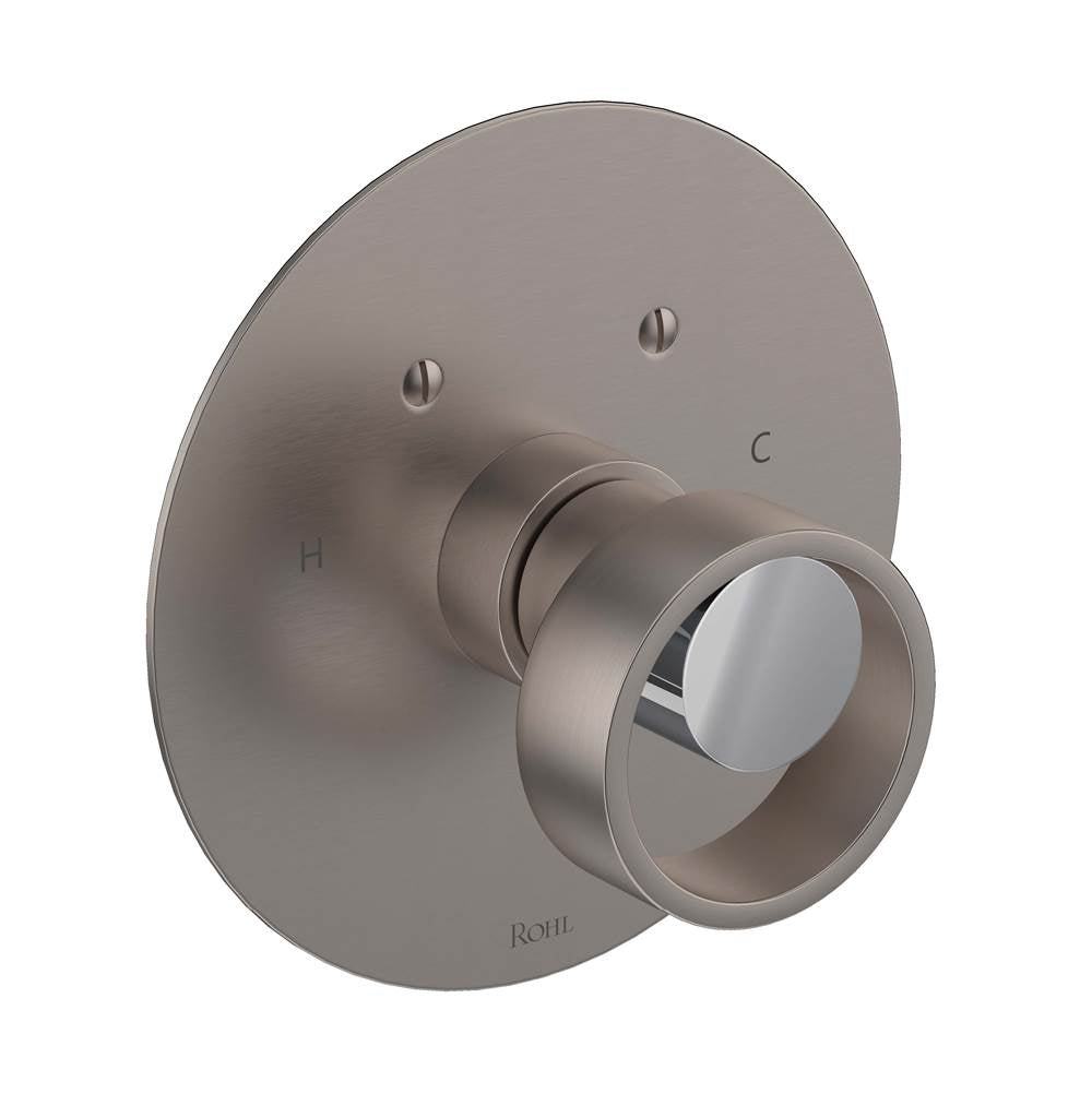 ROHL EC13W1IWSNC Eclissi 3/4" Thermostatic Trim Without Volume Control In Satin Nickel/Polished Chrome