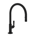 ROHL MB7930LMMB-2 Graceline Pull-Down Kitchen Faucet With C-Spout In Matte Black