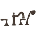 ROHL A1404LMTCB Acqui 4-Hole Deck Mount Tub Filler In Tuscan Brass