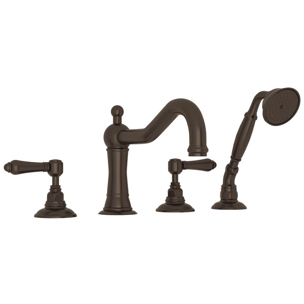 ROHL A1404LMTCB Acqui 4-Hole Deck Mount Tub Filler In Tuscan Brass