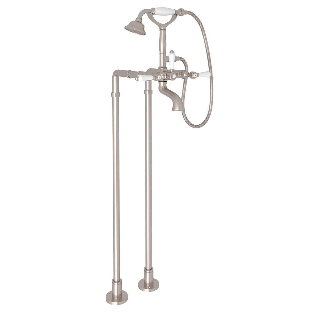 ROHL AKIT1401NLPSTN Floor Mount Tub Filler In Satin Nickel