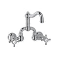 ROHL A1418XMAPC-2 Acqui Wall Mount Bridge Lavatory Faucet With Column Spout In Polished Chrome
