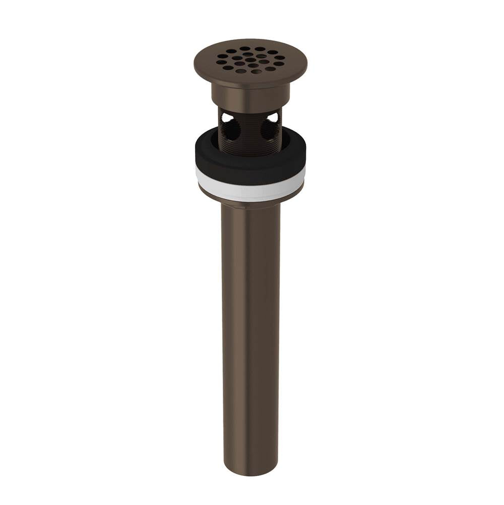 ROHL 7444TCB Grid Drain With Overflow In Tuscan Brass