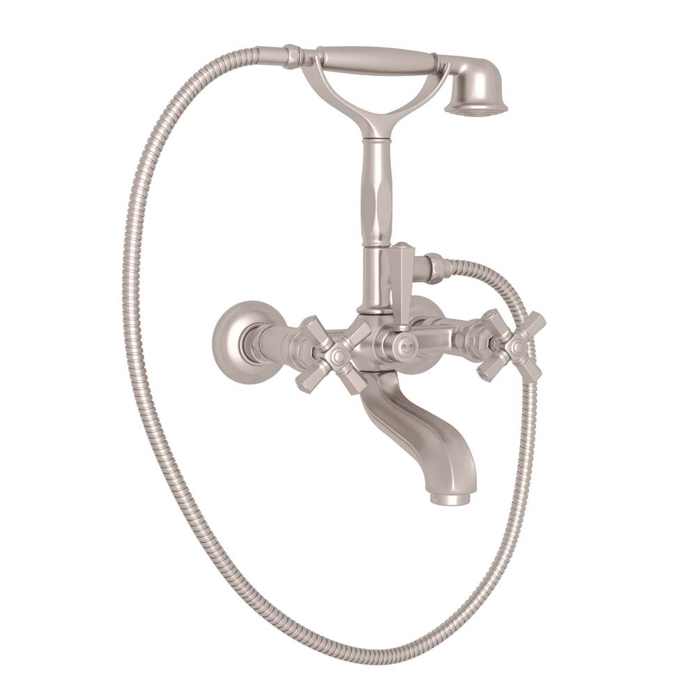 ROHL A1901XMSTN Palladian Exposed Wall Mount Tub Filler In Satin Nickel