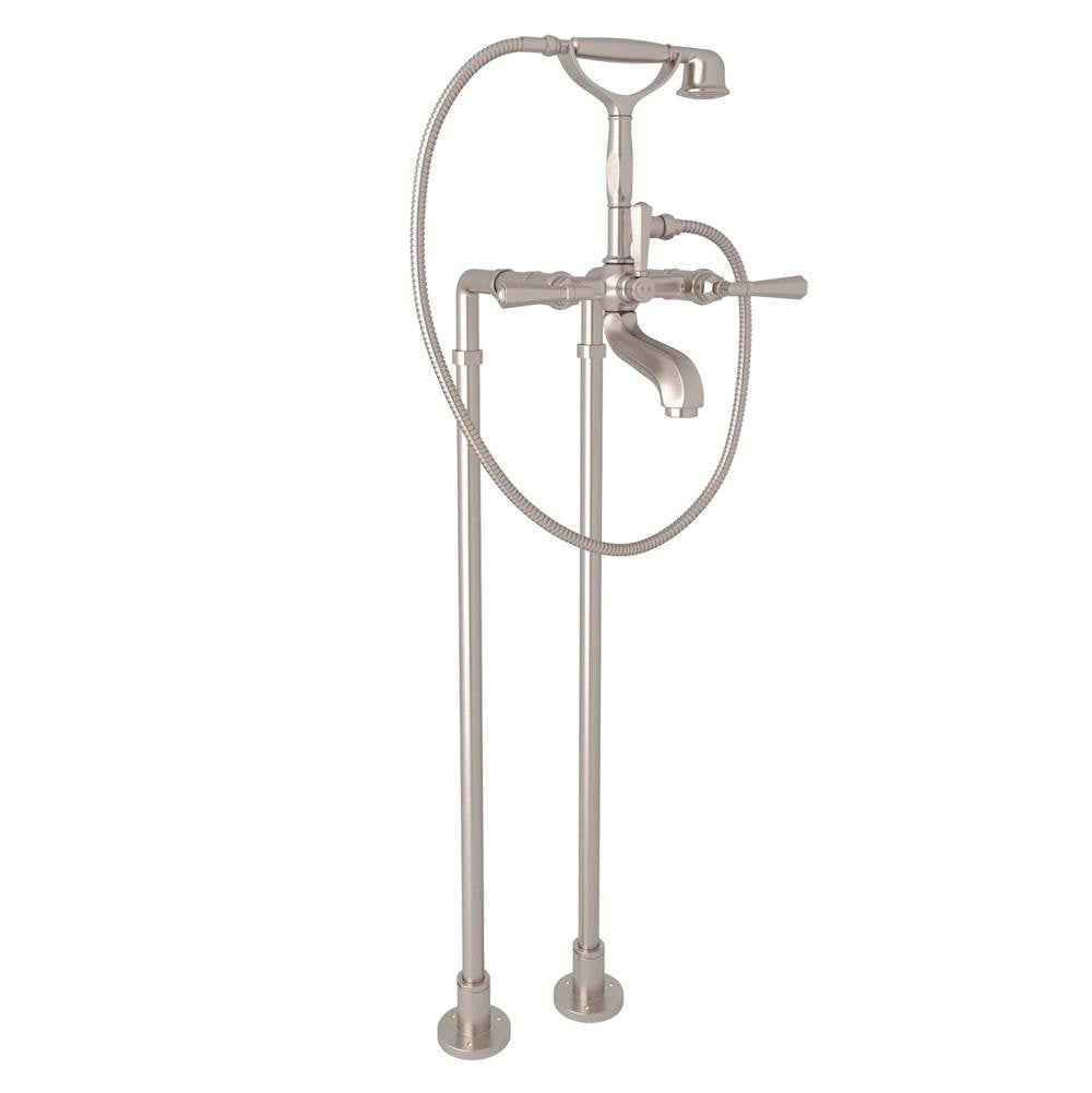 ROHL AKIT1901NLMSTN Palladian Floor Mount Tub Filler In Satin Nickel