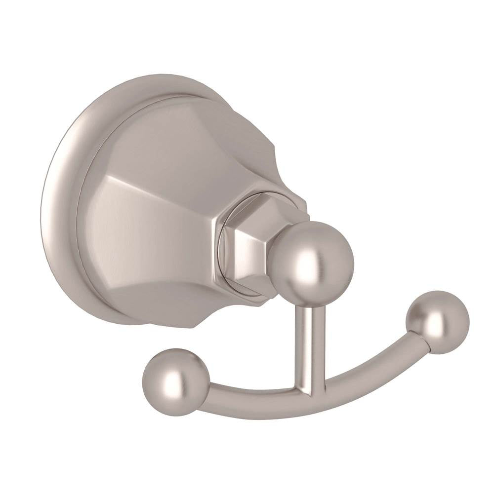 ROHL A6881STN Palladian Double Robe Hook In Satin Nickel