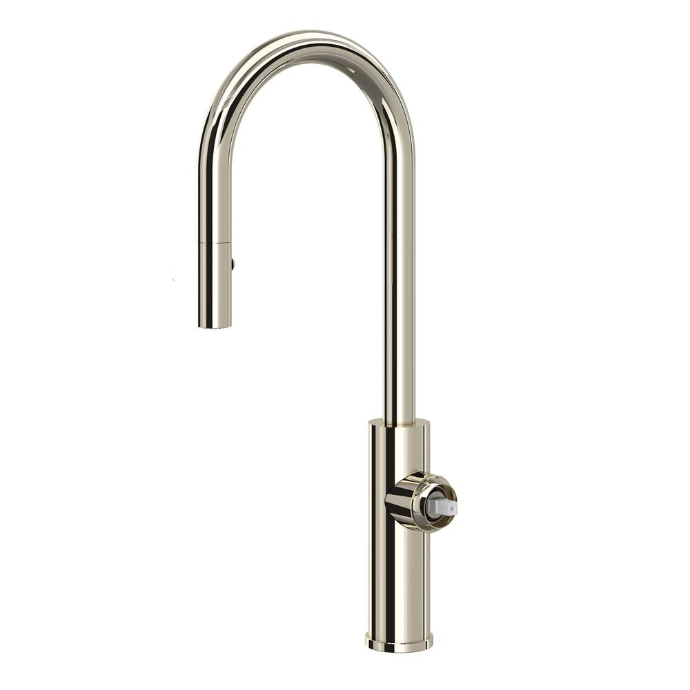 ROHL EC65D1PN Eclissi Pull-Down Bar/Food Prep Kitchen Faucet With C-Spout - Less Handle In Polished Nickel