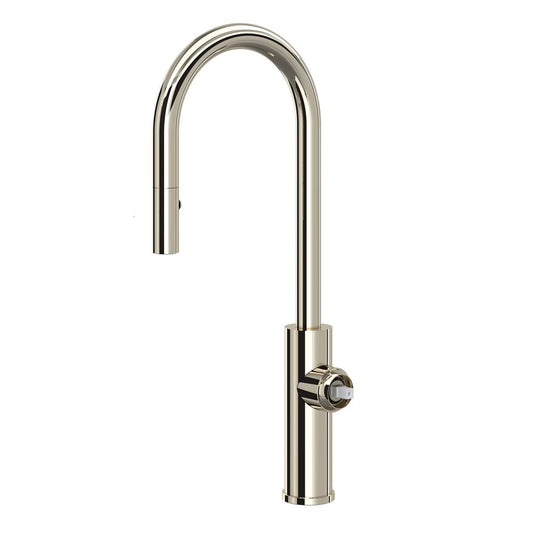 ROHL EC65D1PN Eclissi Pull-Down Bar/Food Prep Kitchen Faucet With C-Spout - Less Handle In Polished Nickel