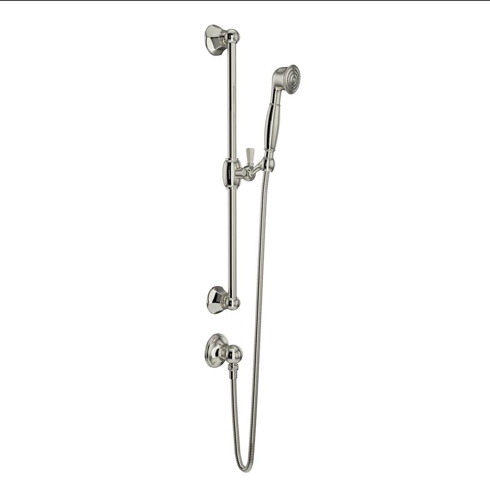ROHL 1330PN Handshower Set With 24" Slide Bar and Single Function Handshower In Polished Nickel