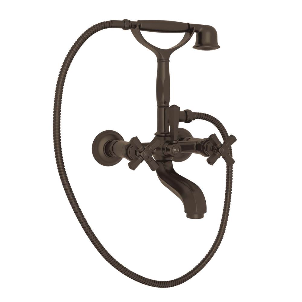 ROHL A1901XMTCB Palladian Exposed Wall Mount Tub Filler In Tuscan Brass