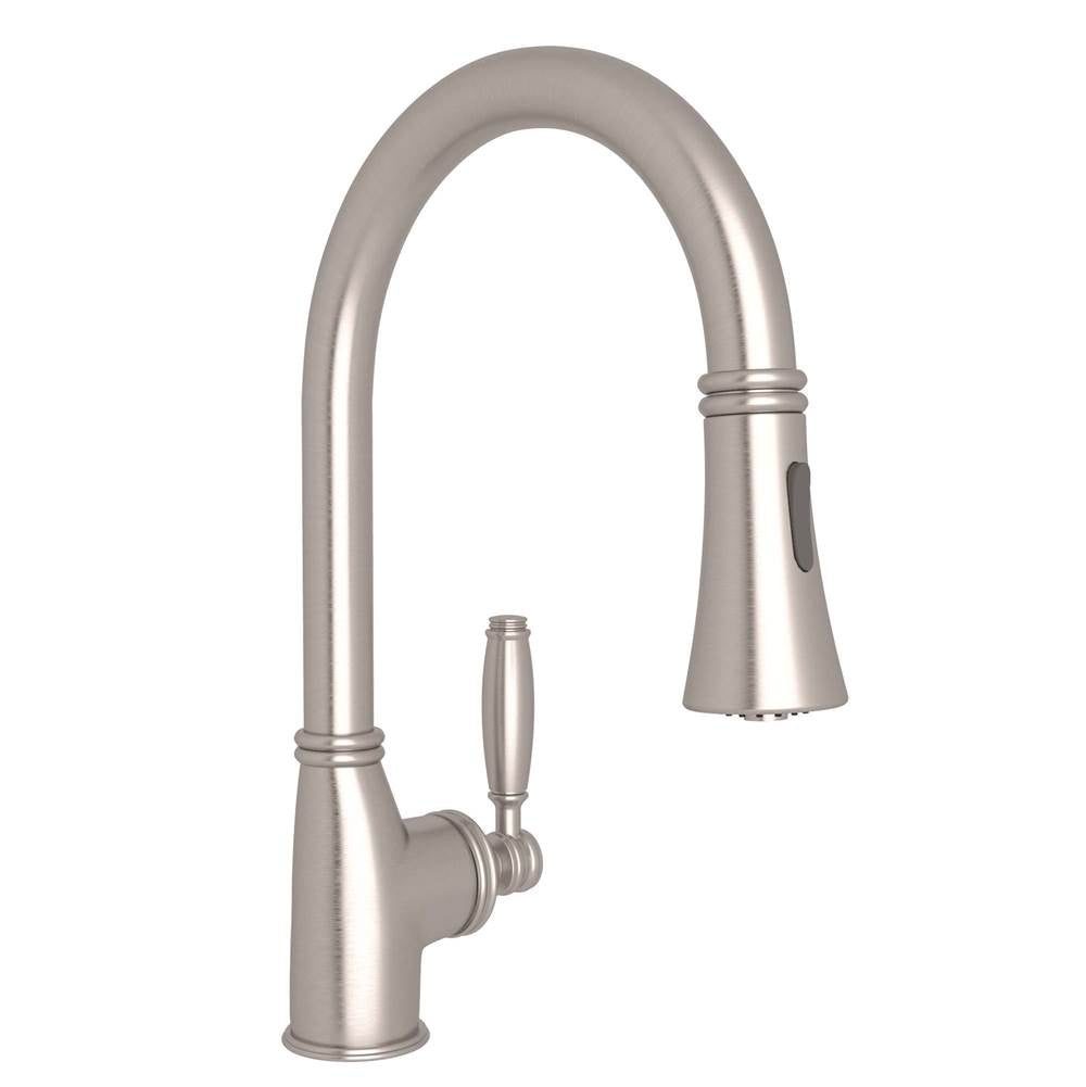 ROHL MB7927LMSTN-2 Gotham Pull-Down Bar/Food Prep Kitchen Faucet In Satin Nickel