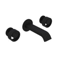 ROHL EC09W3IWMB Eclissi Wall Mount Lavatory Faucet With U-Spout In Matte Black