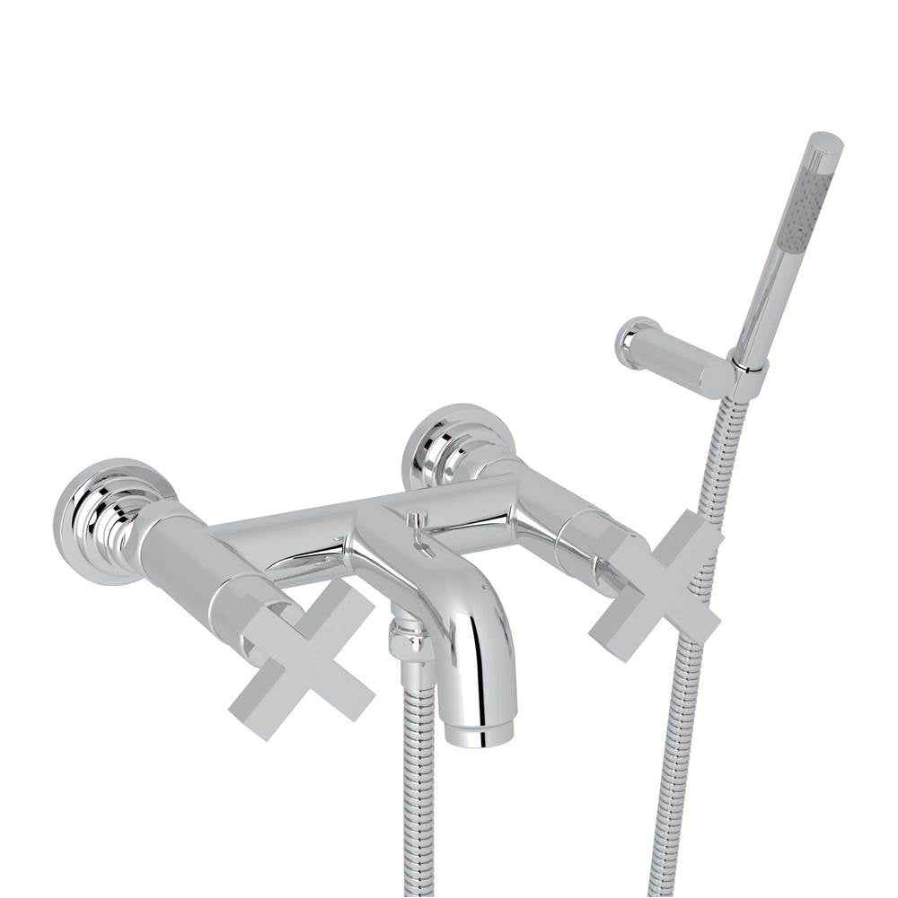 ROHL A2202XMAPC Lombardia Exposed Wall Mount Tub Filler In Polished Chrome