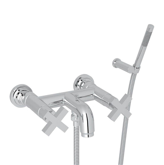ROHL A2202XMAPC Lombardia Exposed Wall Mount Tub Filler In Polished Chrome