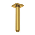 ROHL 70527SAULB 7" Reach Ceiling Mount Shower Arm With Square Escutcheon In Unlacquered Brass