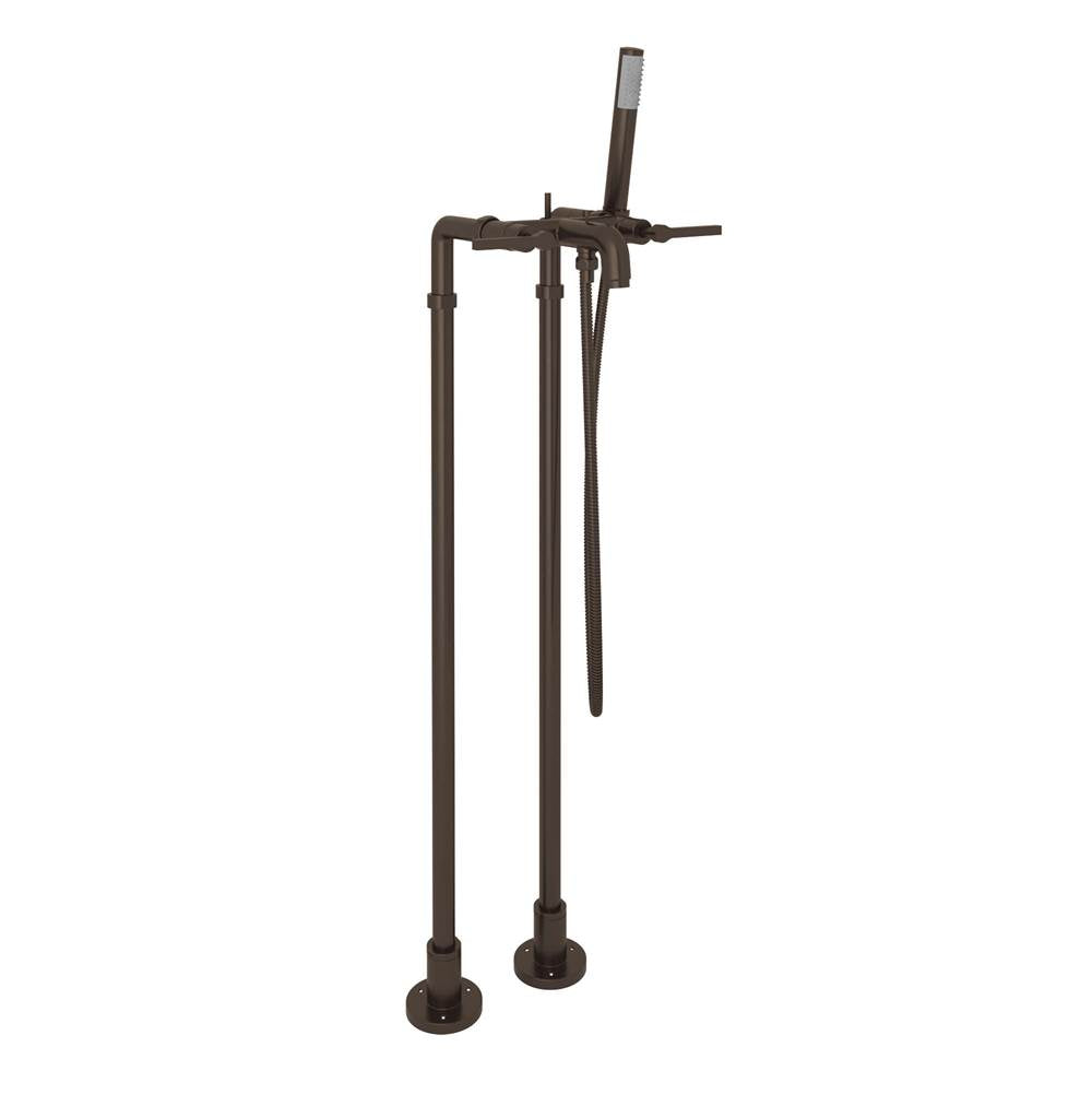 ROHL AKIT2202NLMTCB Lombardia Floor Mount Tub Filler In Tuscan Brass