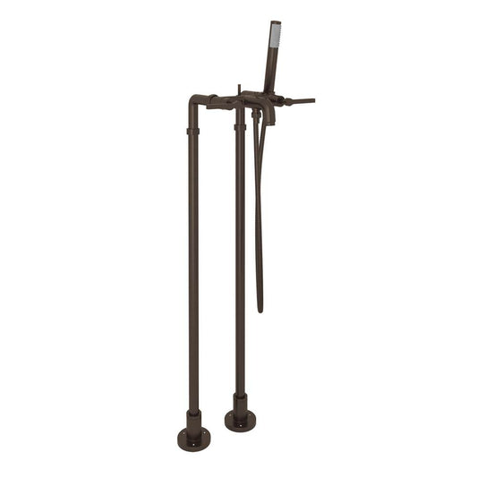 ROHL AKIT2202NLMTCB Lombardia Floor Mount Tub Filler In Tuscan Brass