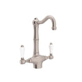 ROHL A1680LPSTN-2 Acqui Two Handle Bar/Food Prep Kitchen Faucet In Satin Nickel