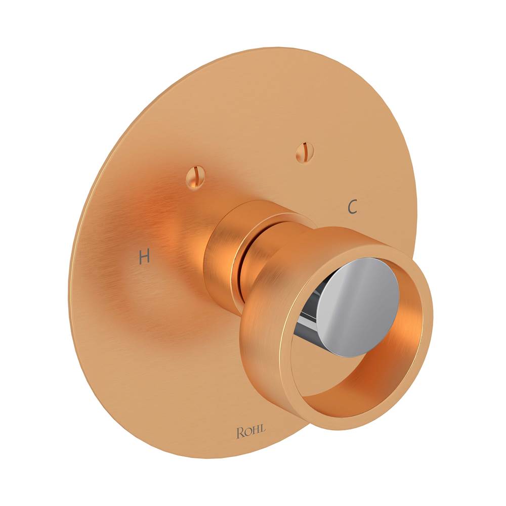 ROHL EC13W1IWSGC Eclissi 3/4" Thermostatic Trim Without Volume Control In Satin Gold/Polished Chrome