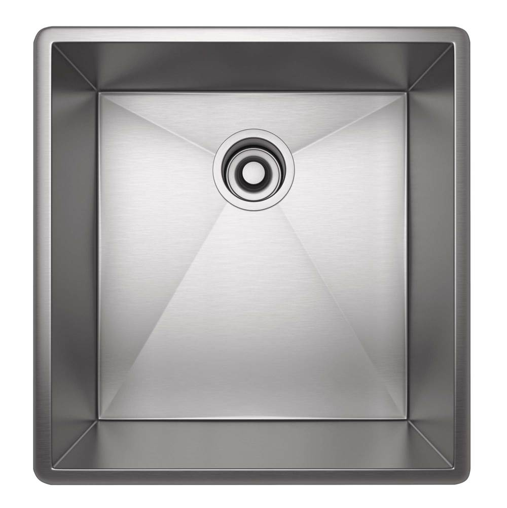 ROHL RSS1718SB Forze 17'' Single Bowl Stainless Steel Kitchen or Bar/Food Prep Sink - Brushed Stainless Steel