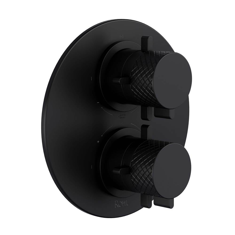 ROHL TTE46W1LMMB Tenerife 3/4" Therm & Pressure Balance Trim with 6 Functions (Shared) In Matte Black