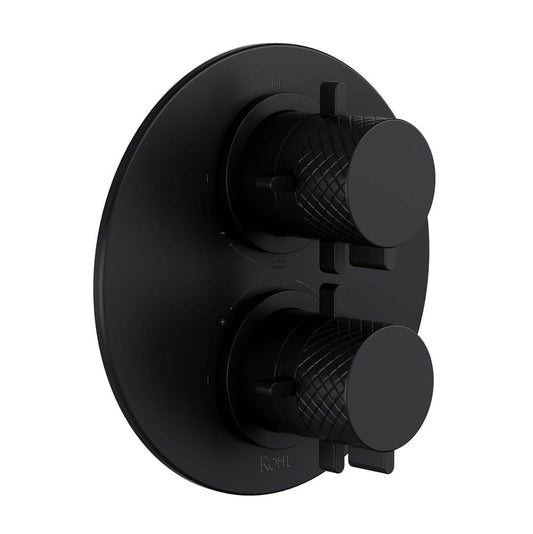 ROHL TTE46W1LMMB Tenerife 3/4" Therm & Pressure Balance Trim with 6 Functions (Shared) In Matte Black