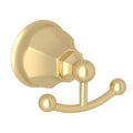 ROHL A6881SUB Palladian Double Robe Hook In Satin Unlacquered Brass