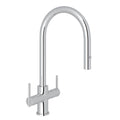 ROHL CY657L-APC-2 Pirellone Two Handle Pull-Down Kitchen Faucet In Polished Chrome