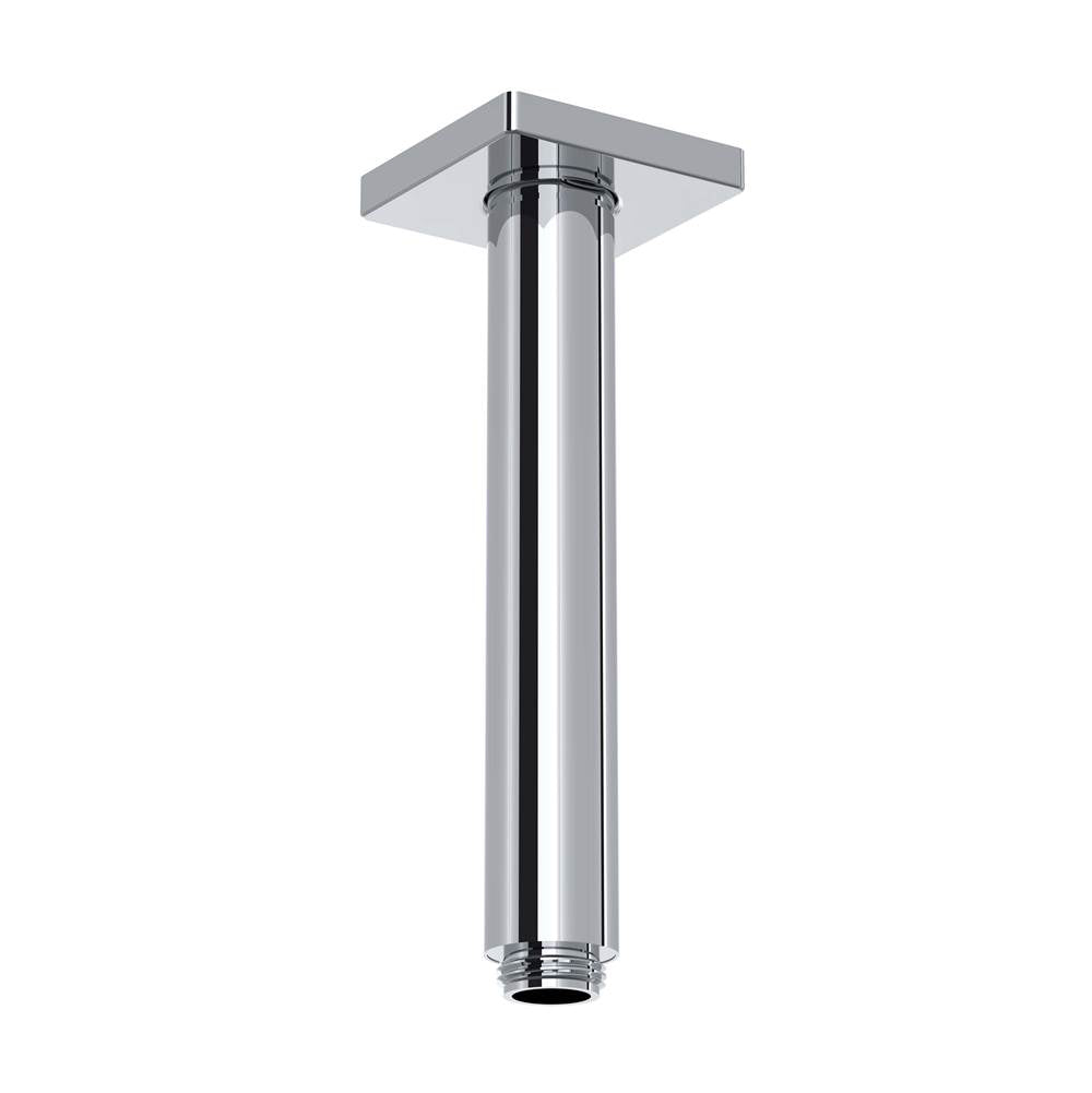 ROHL 70527SAAPC 7" Reach Ceiling Mount Shower Arm With Square Escutcheon In Polished Chrome