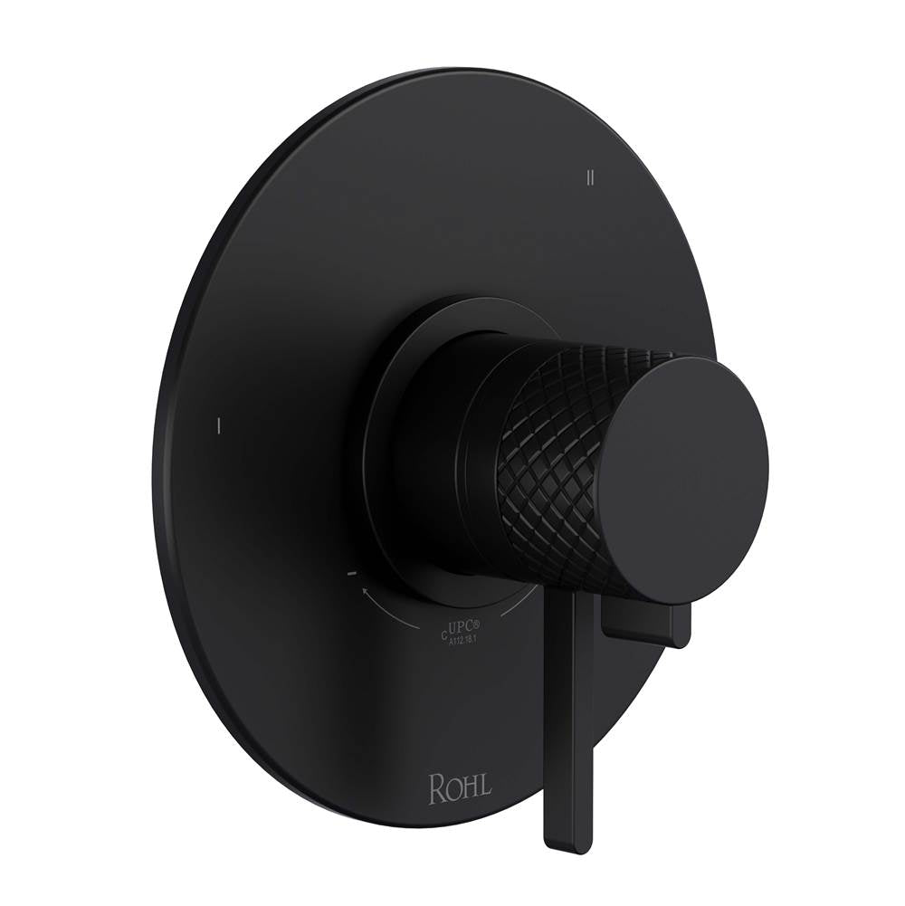 ROHL TTE47W1LMMB Tenerife 1/2" Therm & Pressure Balance Trim with 3 Functions (No Share) In Matte Black
