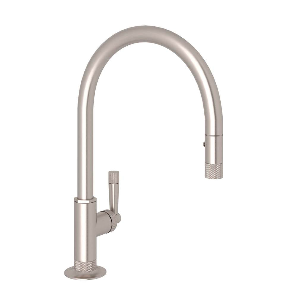 ROHL MB7930LMSTN-2 Graceline Pull-Down Kitchen Faucet With C-Spout In Satin Nickel