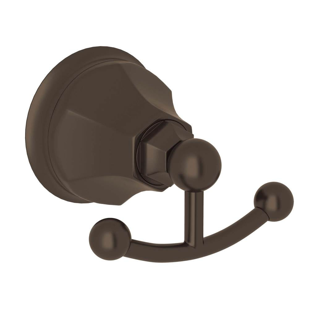 ROHL A6881TCB Palladian Double Robe Hook In Tuscan Brass